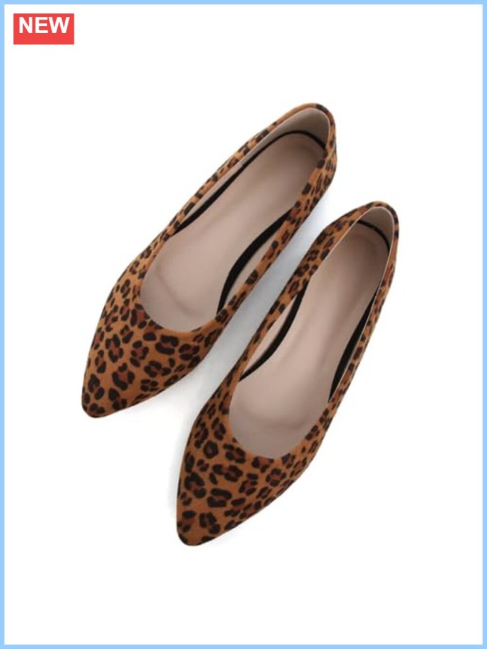 Suede Pointed Toe Ballet Flats Comfortable Slip On Shoes